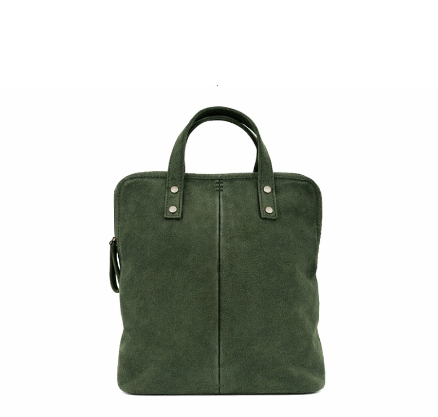 LITTLE BACKPACK SUEDE GREEN